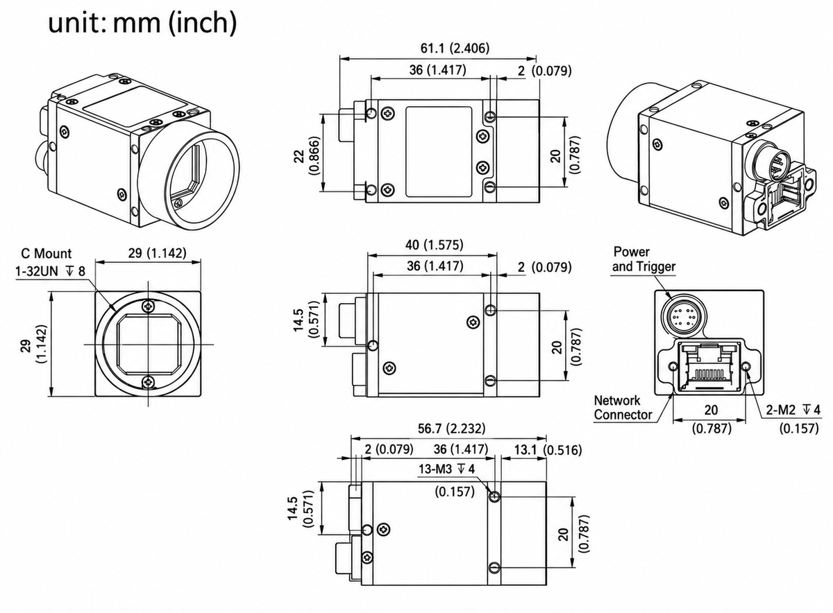 5 MP GigE Area Scan Machine Vision Camera (NLCA-SM5GE-MF24)