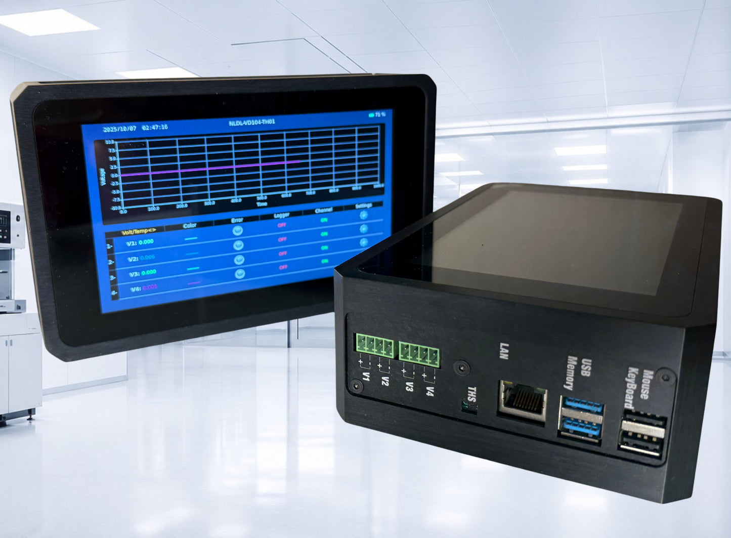 4-Channel Data Logger with Integrated Temperature & Humidity Sensor (NLDL-VD104-TH01)